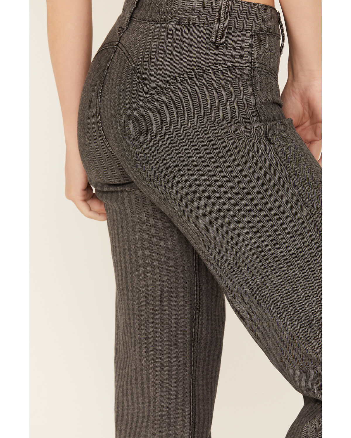 Idyllwind Women's Annex Herringbone Revel Mid Rise Stretch Trouser Pants
