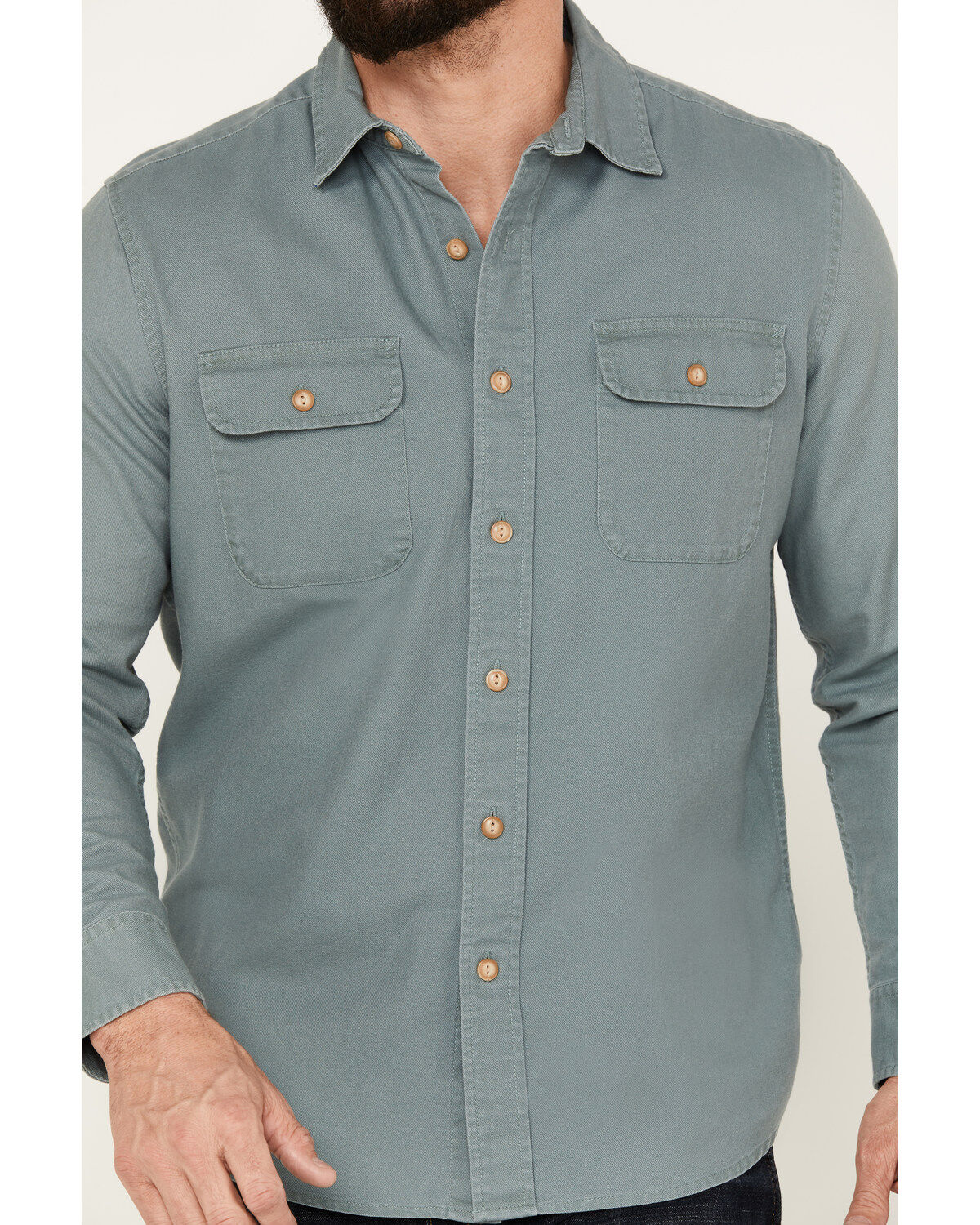 Pendleton Men's Beach Shack Solid Long Sleeve Button-Down Western Shirt