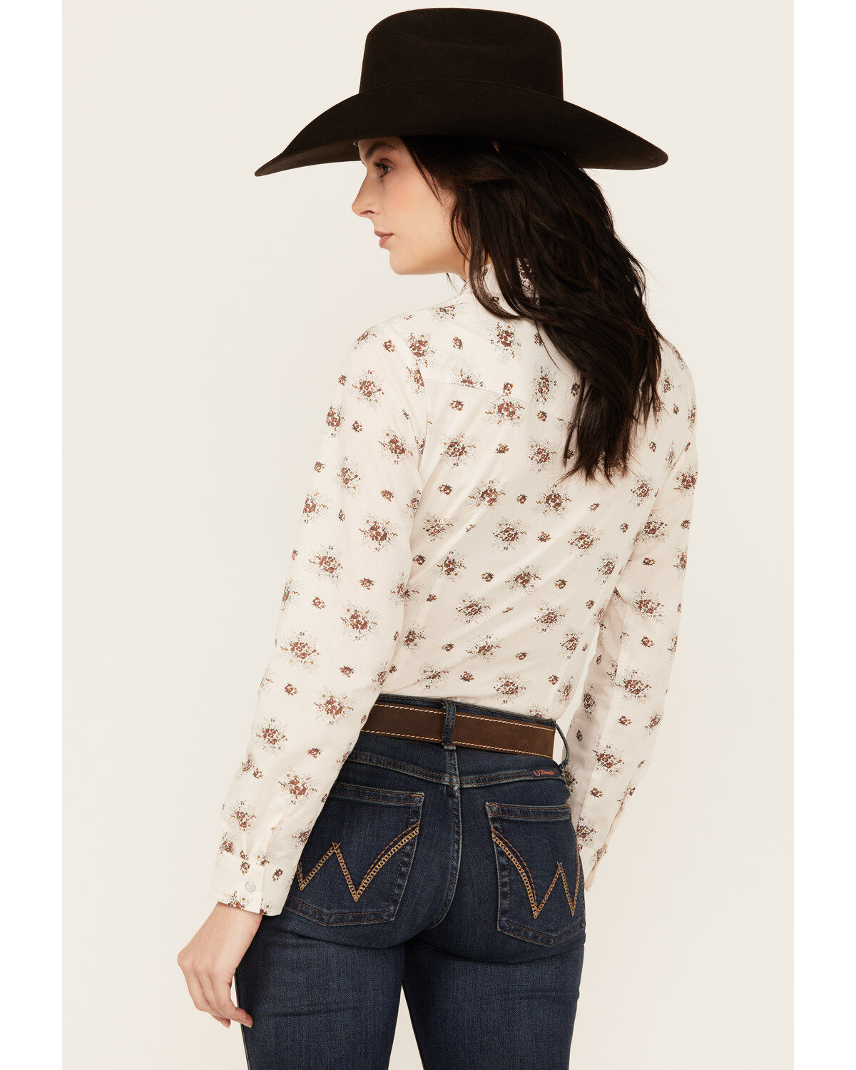 Roper Women's Floral Print Long Sleeve Snap Western Shirt