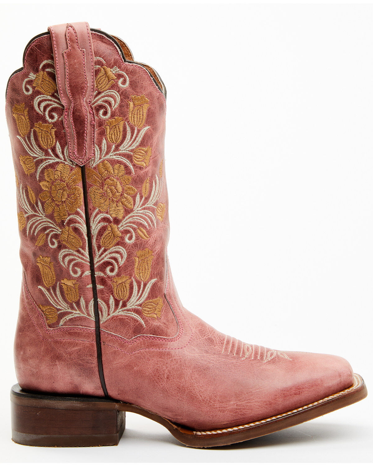 Dan Post Women's Athena Floral Embroidered Western Performance Boots - Broad Square Toe