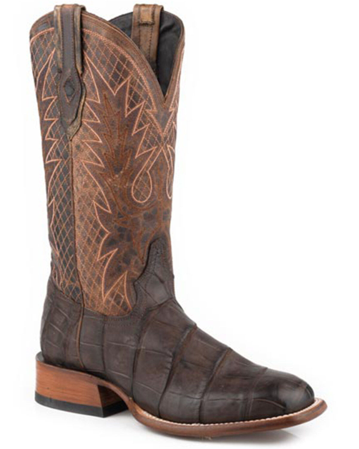 Stetson Men's Exotic Alligator Western Boots - Broad Square Toe
