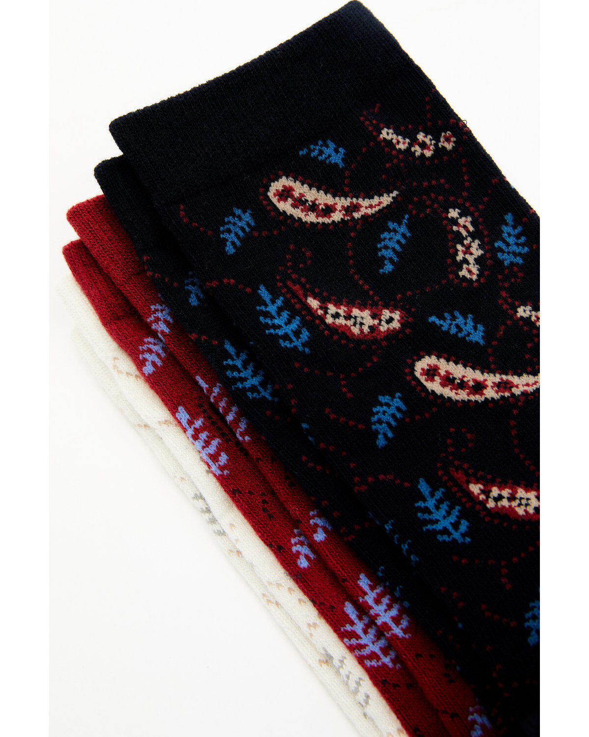 Shyanne Women's Libby Paisley Crew Socks - 3-Pack