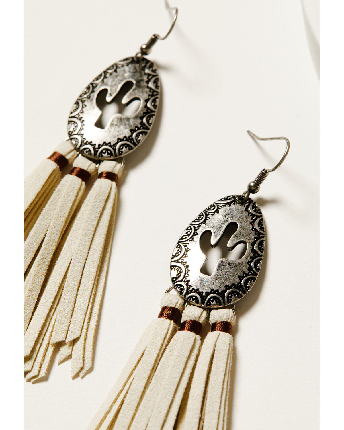 Shyanne Women's Isla Oasis Stamped Cactus Fringe Statement Earrings