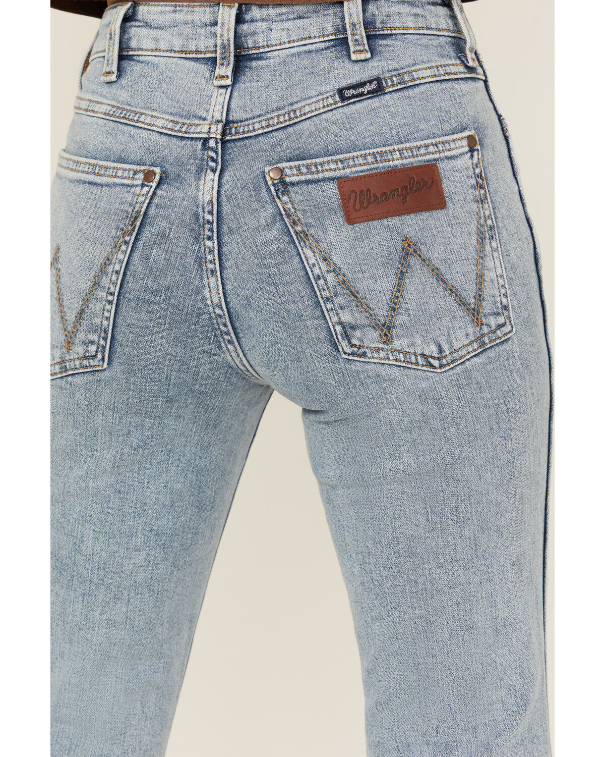 Wrangler Retro Women's Giovanni Light Wash High Rise Flare Stretch Denim Jeans