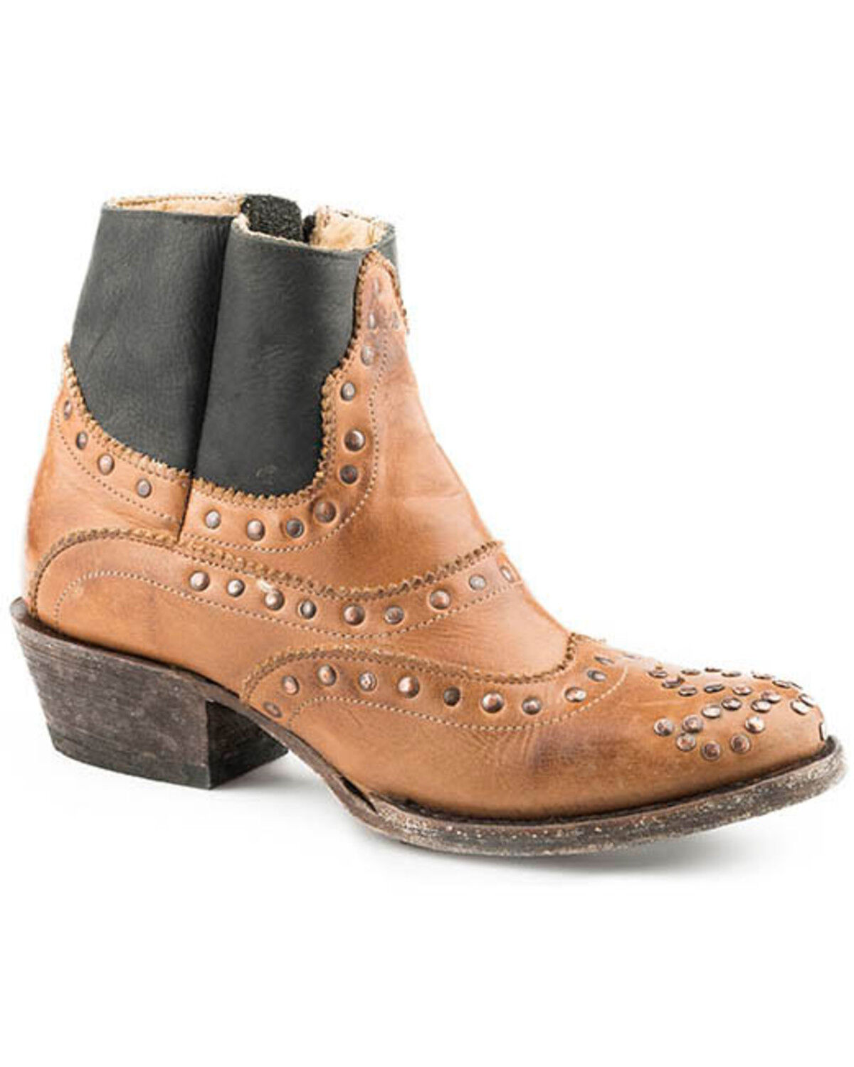 Stetson Women's Gia Embellished Western Booties - Round Toe