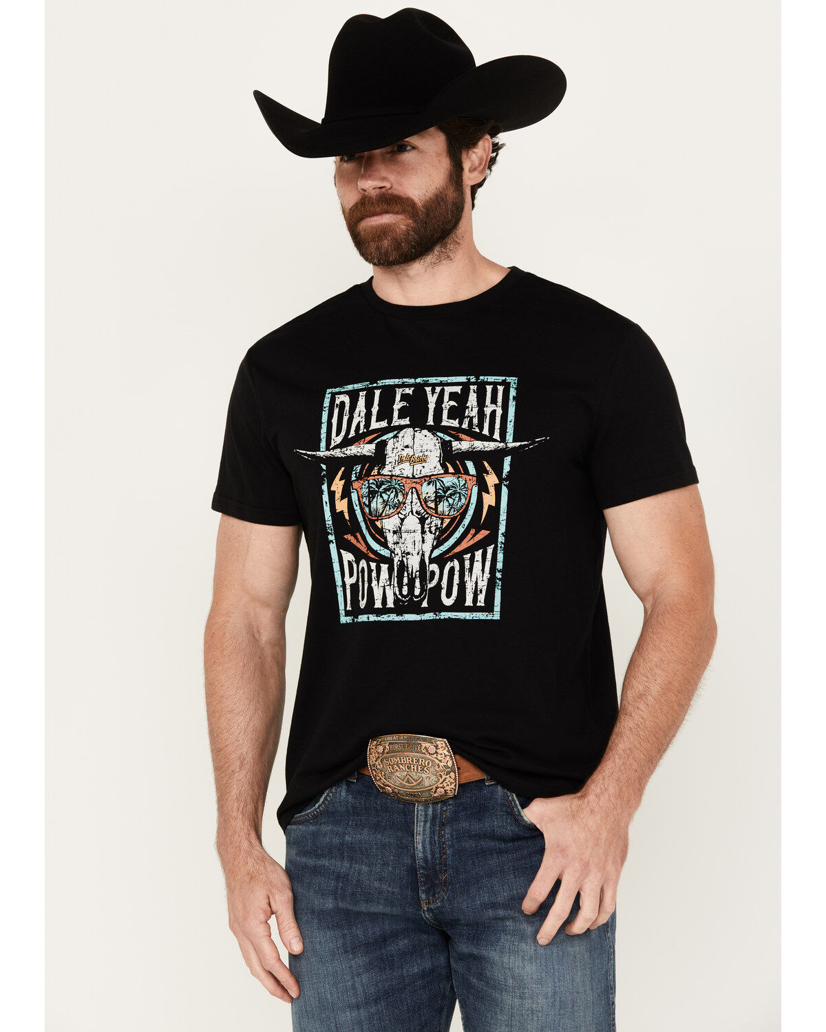 Rock & Roll Denim Men's Pow Pow Short Sleeve Graphic T-Shirt