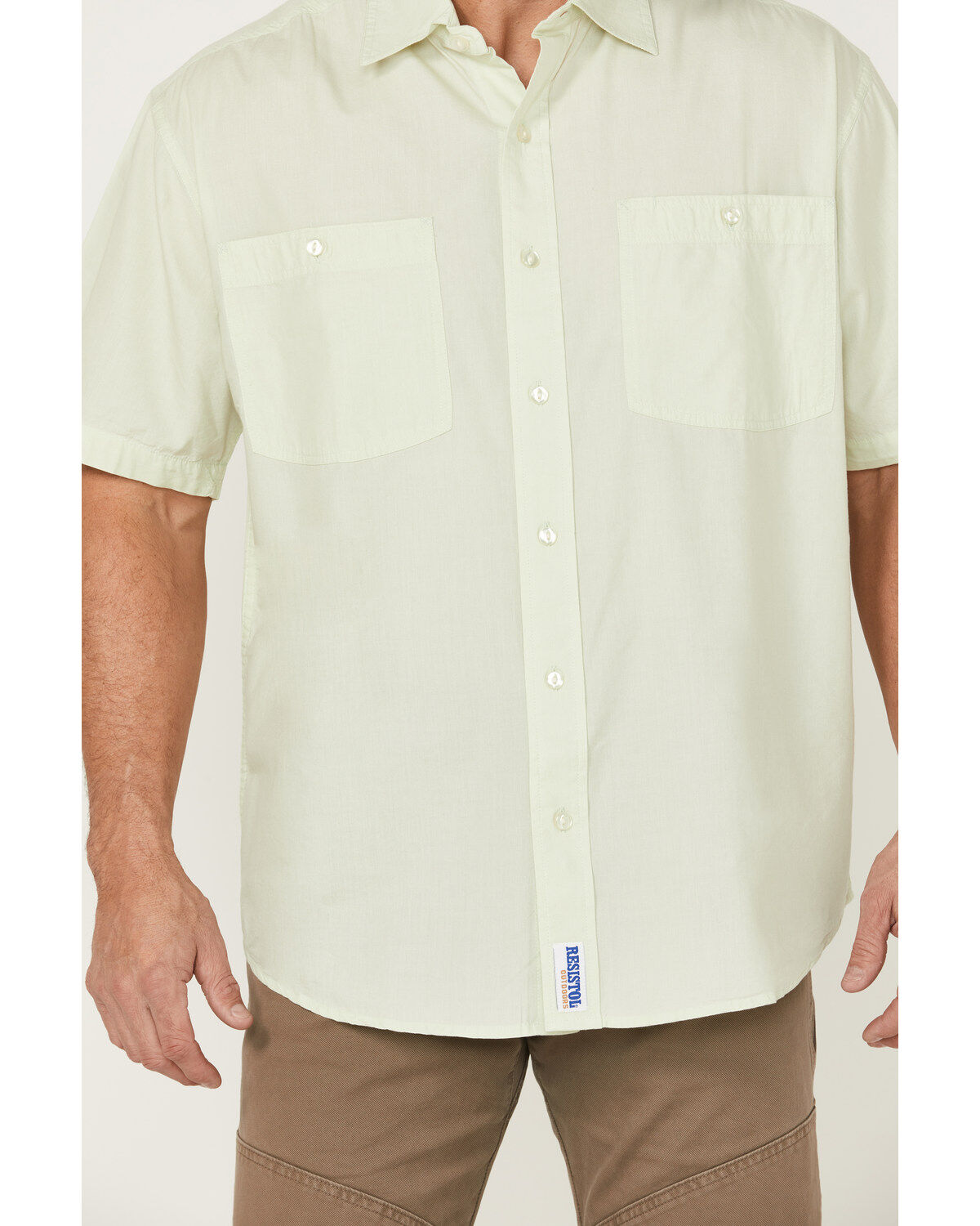 Resistol Men's Solid Short Sleeve Button-Down Western Shirt