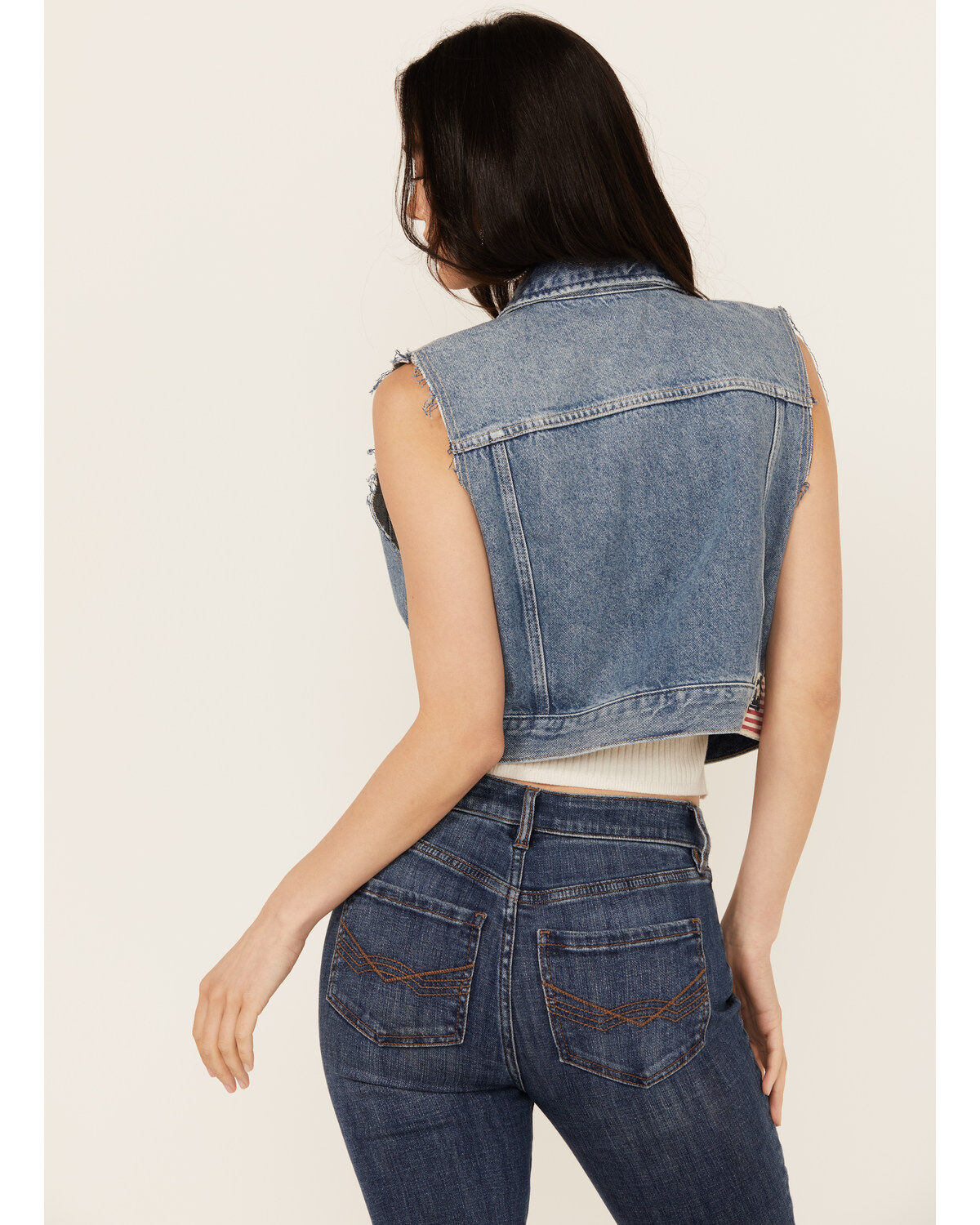 Idyllwind Women's Foster Cropped Denim Trucker Vest