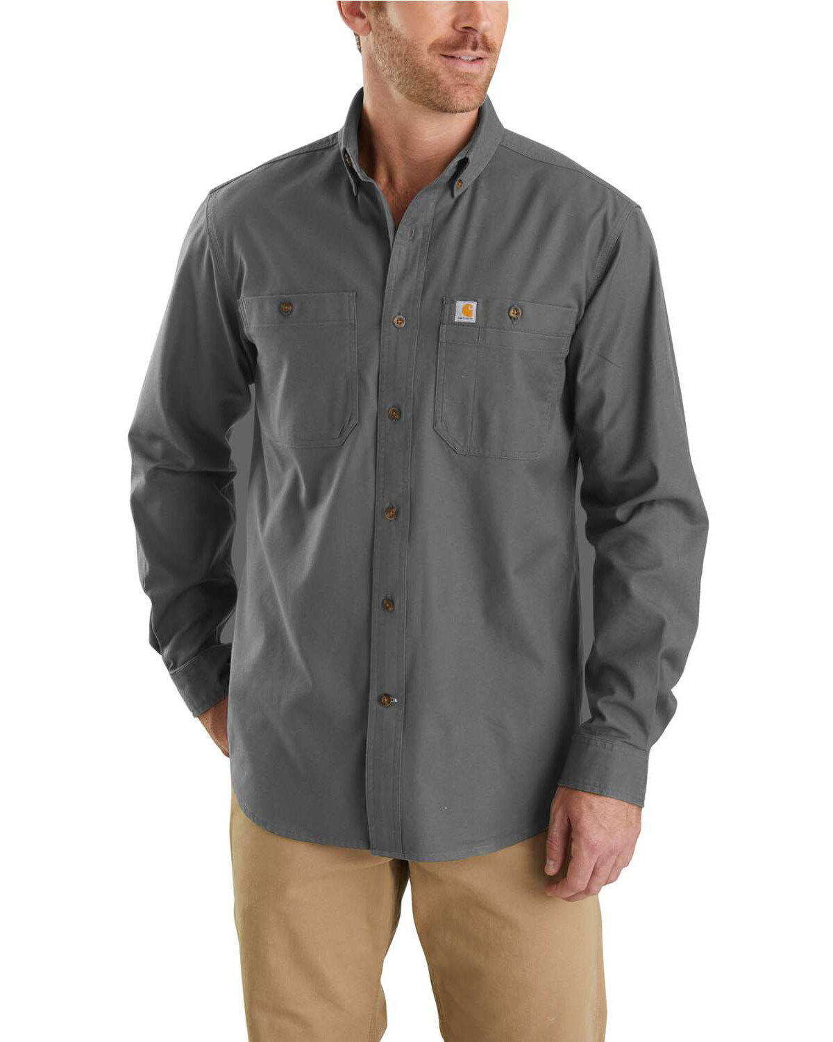 Carhartt Men's Rugged Flex Rigby Long Sleeve Work Shirt - Big