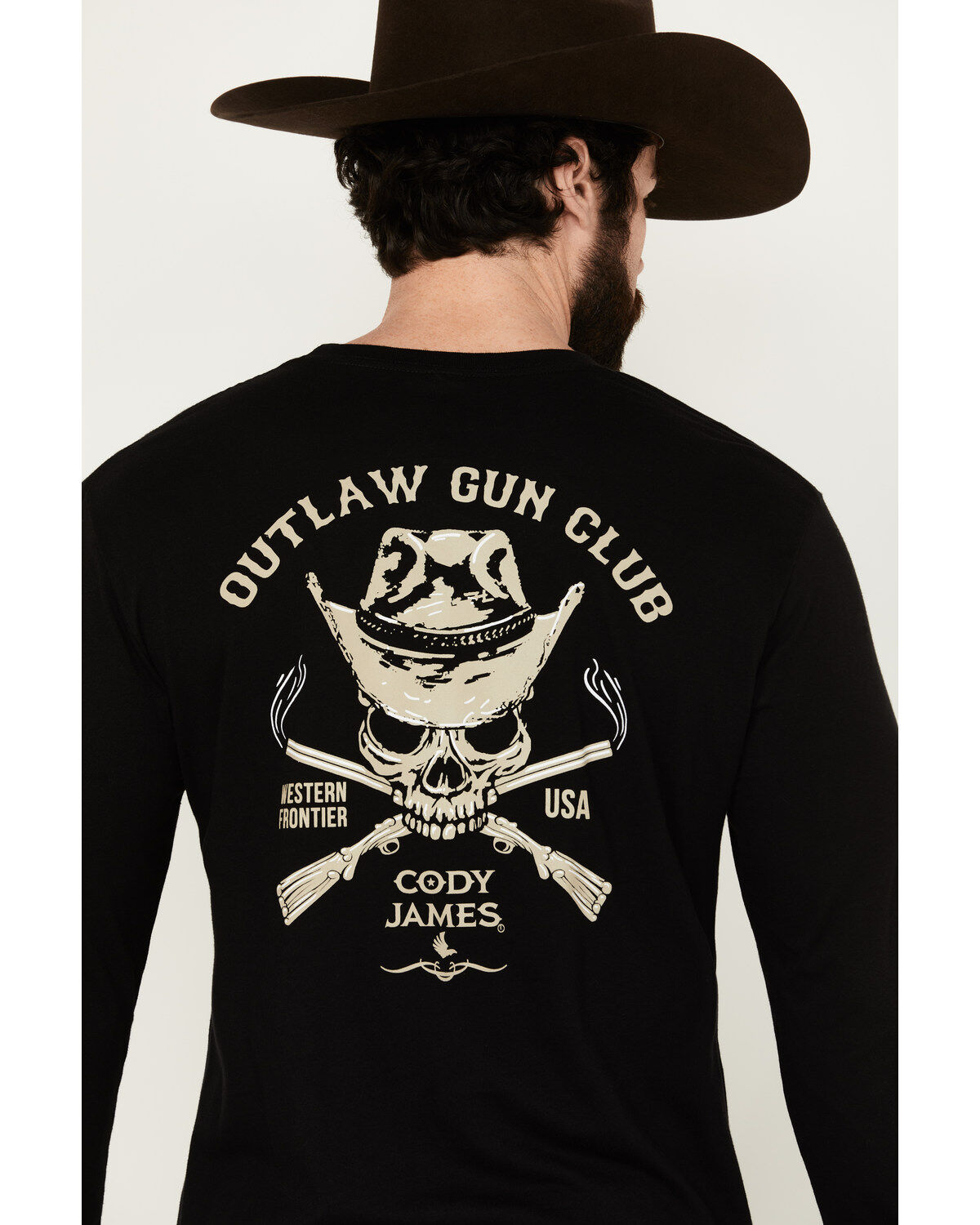 Cody James Men's Outlaw Gun Club Long Sleeve Graphic T-Shirt