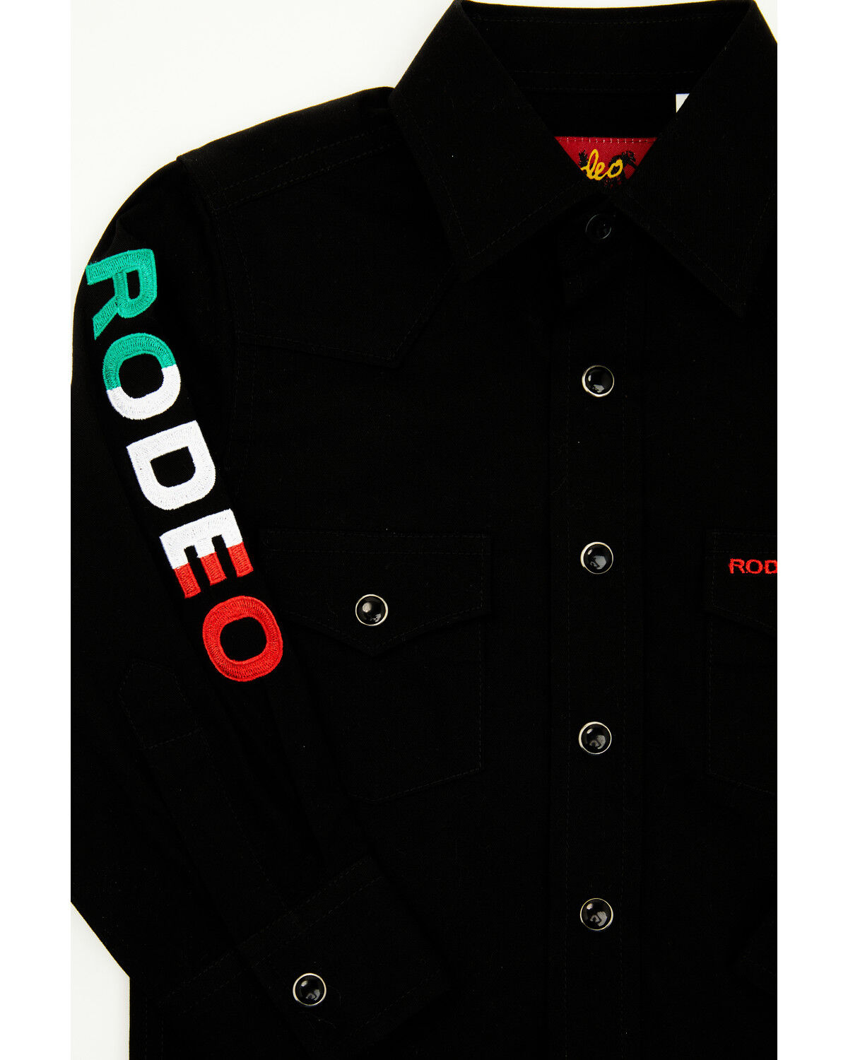 Rodeo Clothing Boys' Mexico Rodeo Long Sleeve Snap Western Shirt