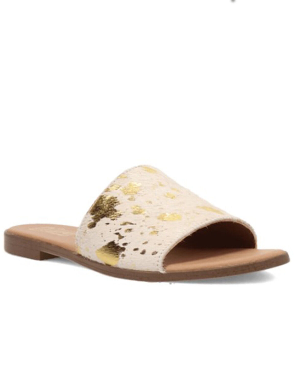 Dingo Women's Metallic Hairon Moo Moo Sandals