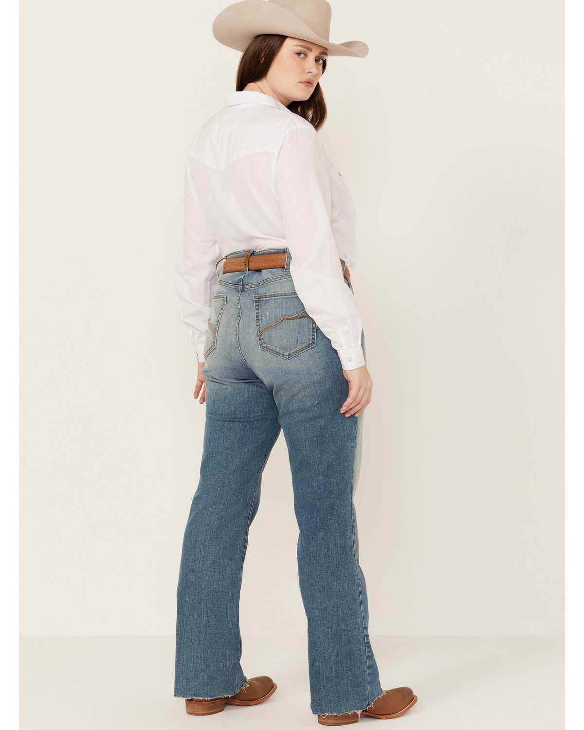 Ariat Women's Allison Medium Wash Mid Rise Bootcut Stretch Denim Jeans - Plus