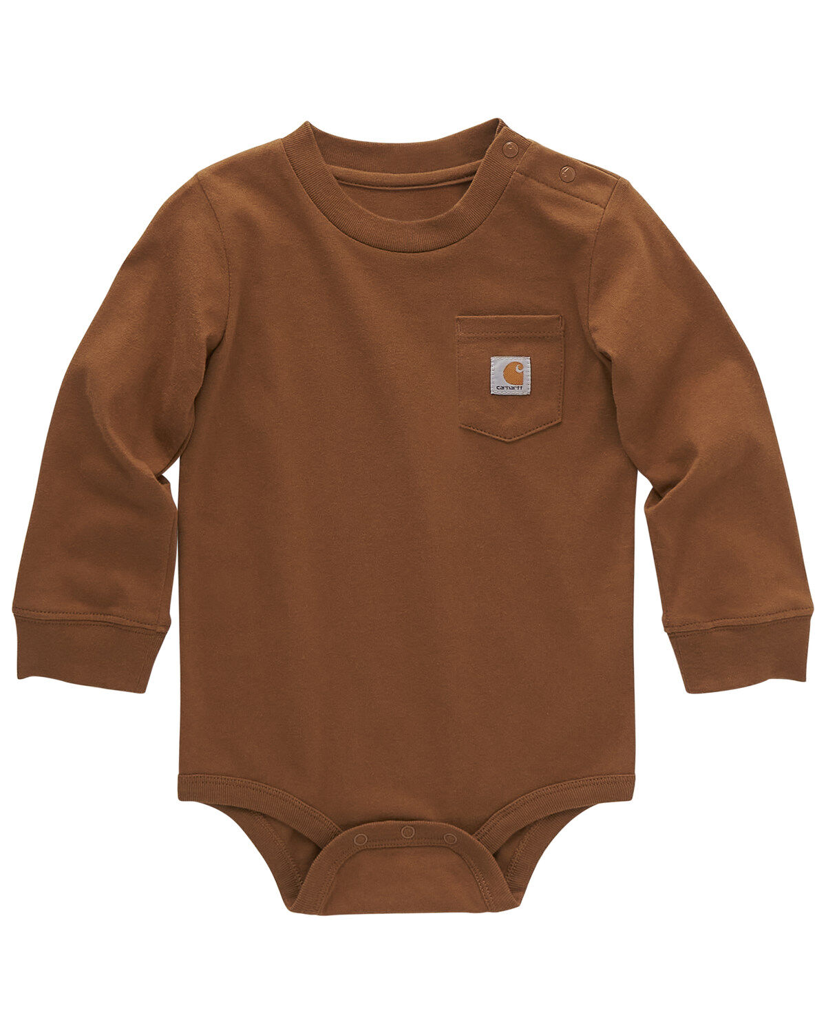 Carhartt Infant Boys' Logo Pocket Long Sleeve Onesie