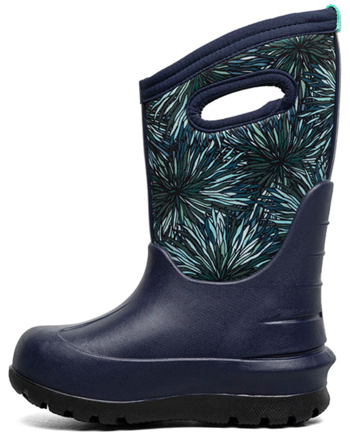 Bogs Girls' Neo Classic Firework Floral Print Waterproof Boots - Round Toe