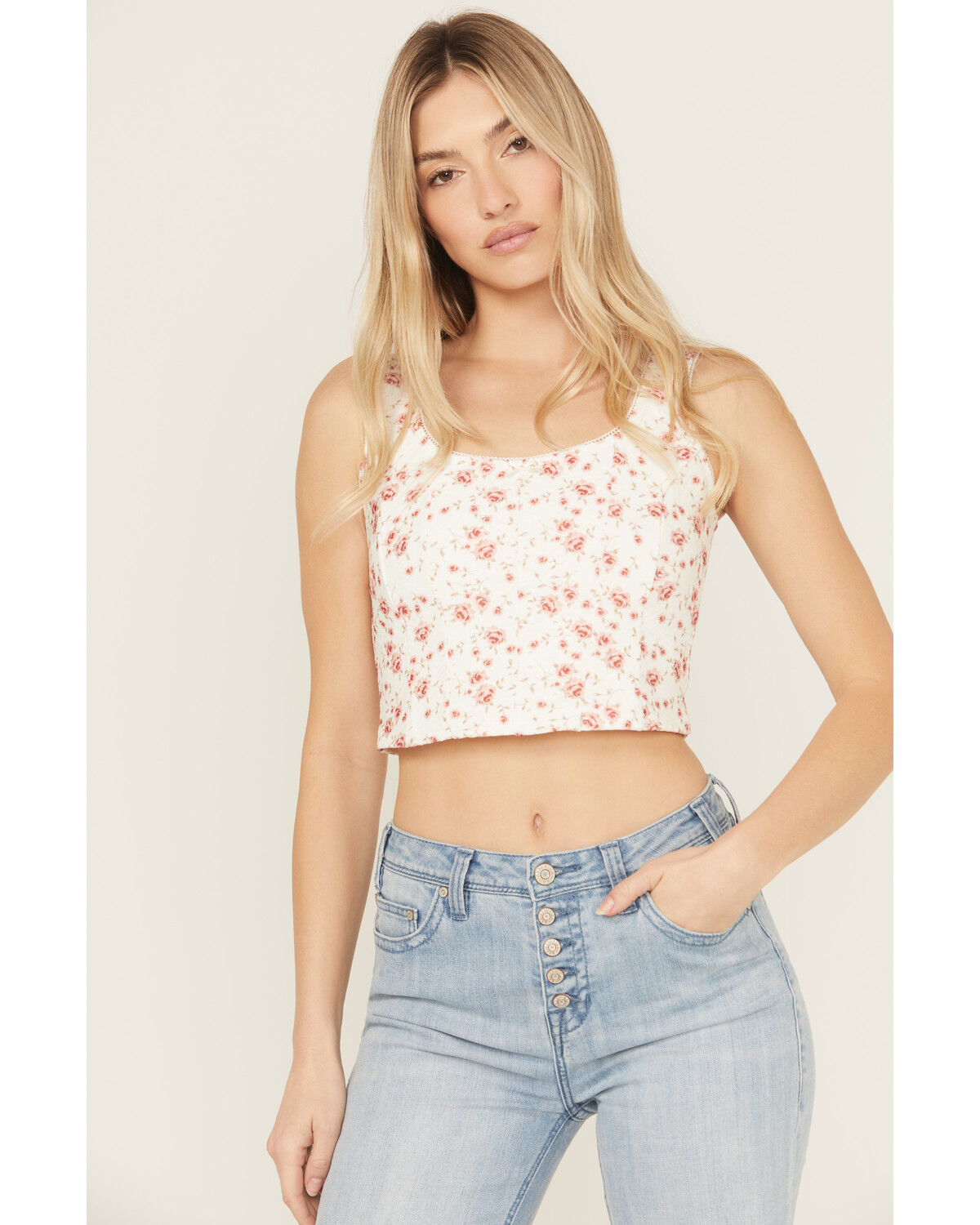Shyanne Women's Floral Print Corset Top