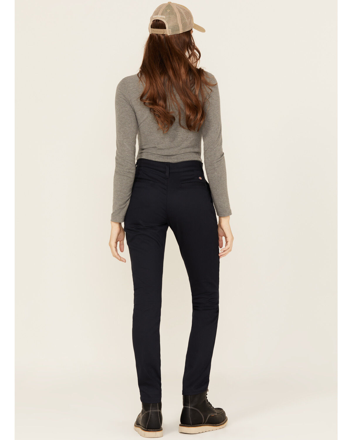 Dickies Women's Mid Rise Skinny Stretch Twill Work Pants