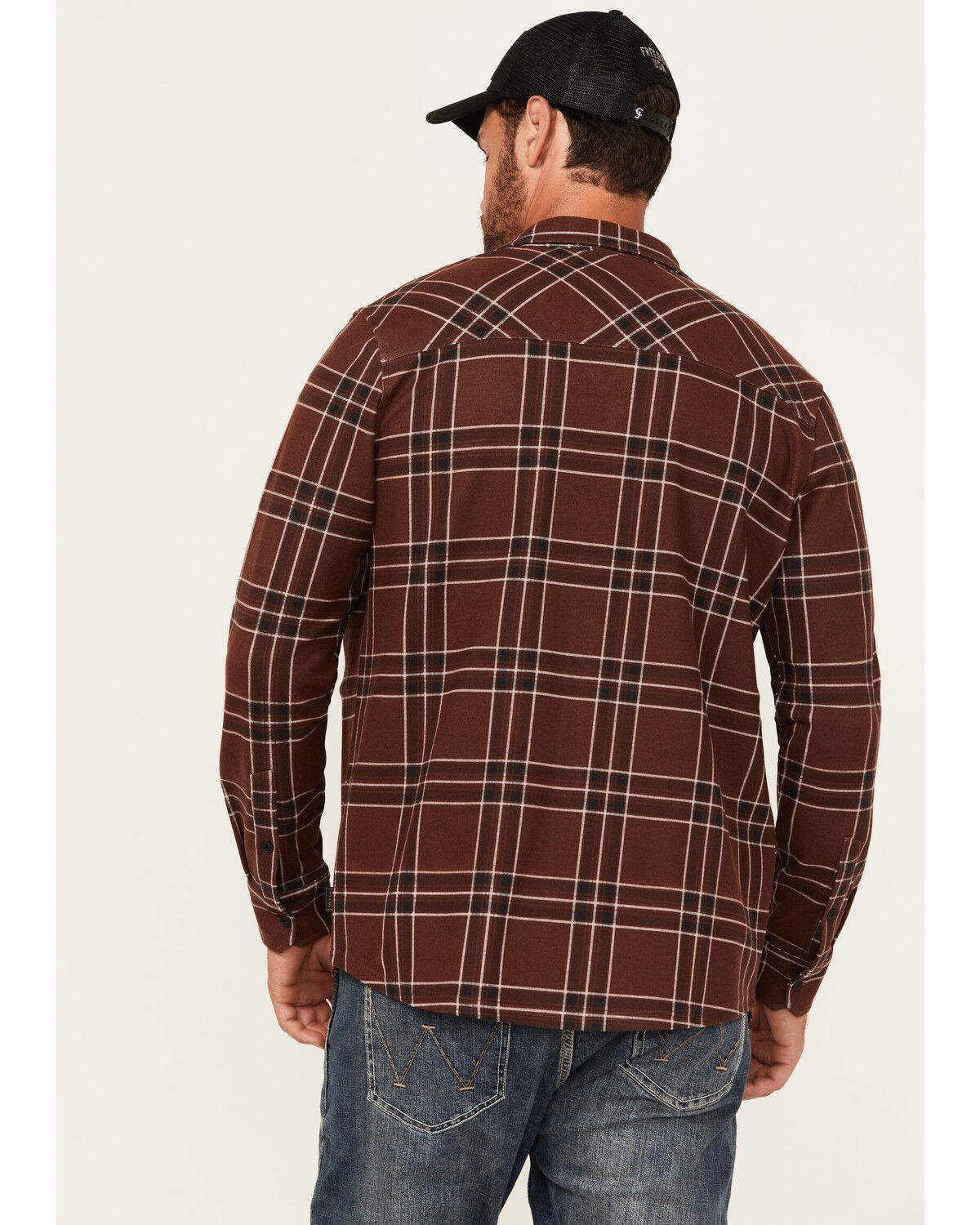 Brothers and Sons Men's Locket Plaid Print Long Sleeve Button-Down Stretch Western Shirt