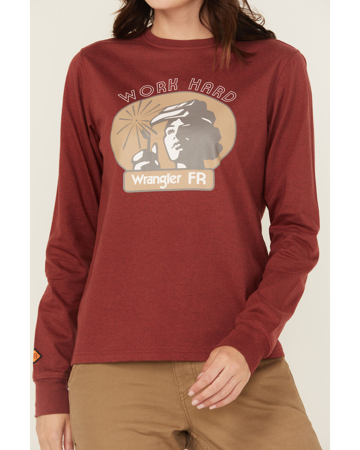 Wrangler Women's FR Work Hard Long Sleeve Graphic Work T-Shirt - Plus