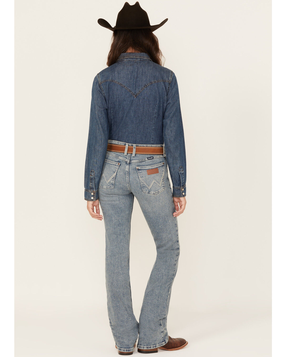 Wrangler Retro Women's Alaina Light Wash Mid Rise Bootcut Stretch Denim Jeans