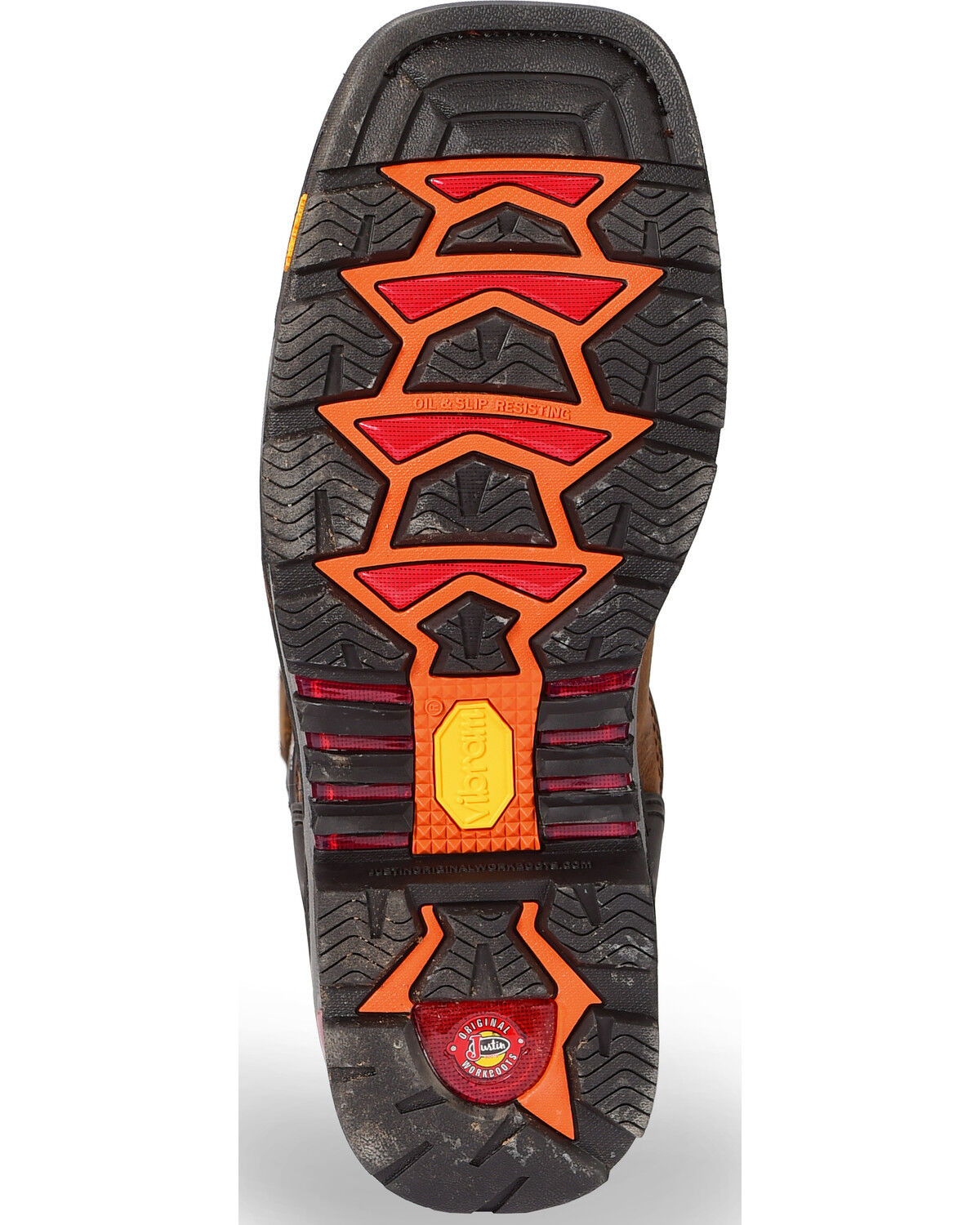 Justin Men's Tanker Western Work Boots - Steel Toe