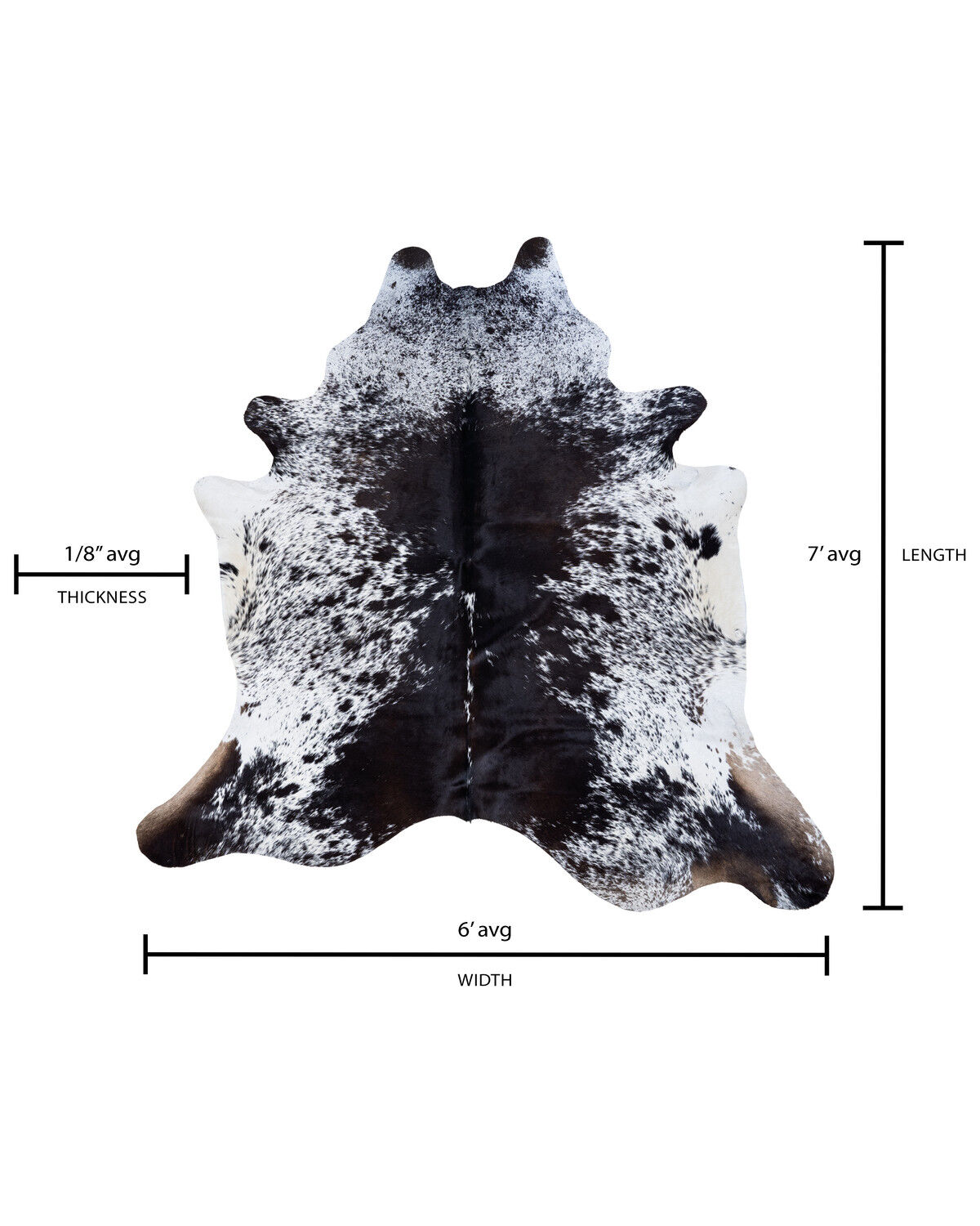 Carroll Co Medium Brindle Cowhide Rug