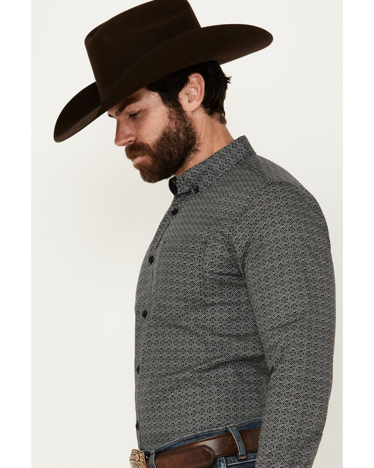 Cody James Men's Conquistador Medallion Print Long Sleeve Button-Down Shirt