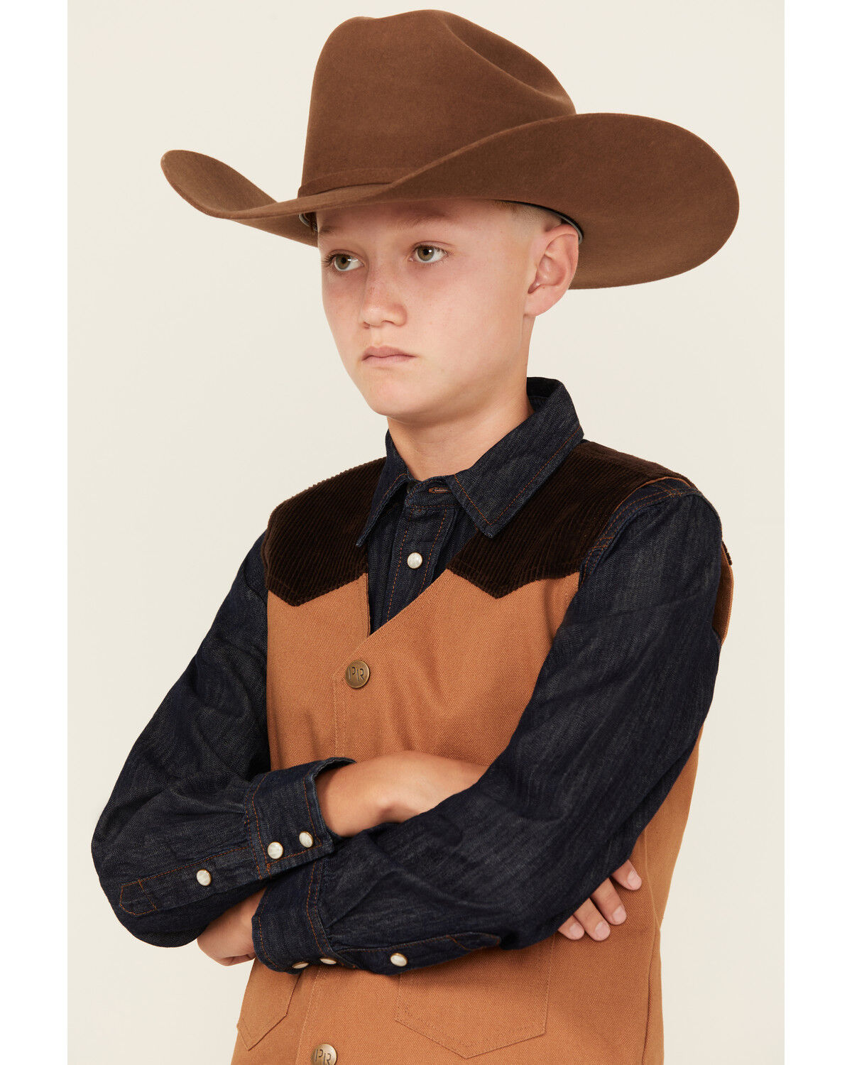 Powder River Outfitters Boys' Corduroy Vest