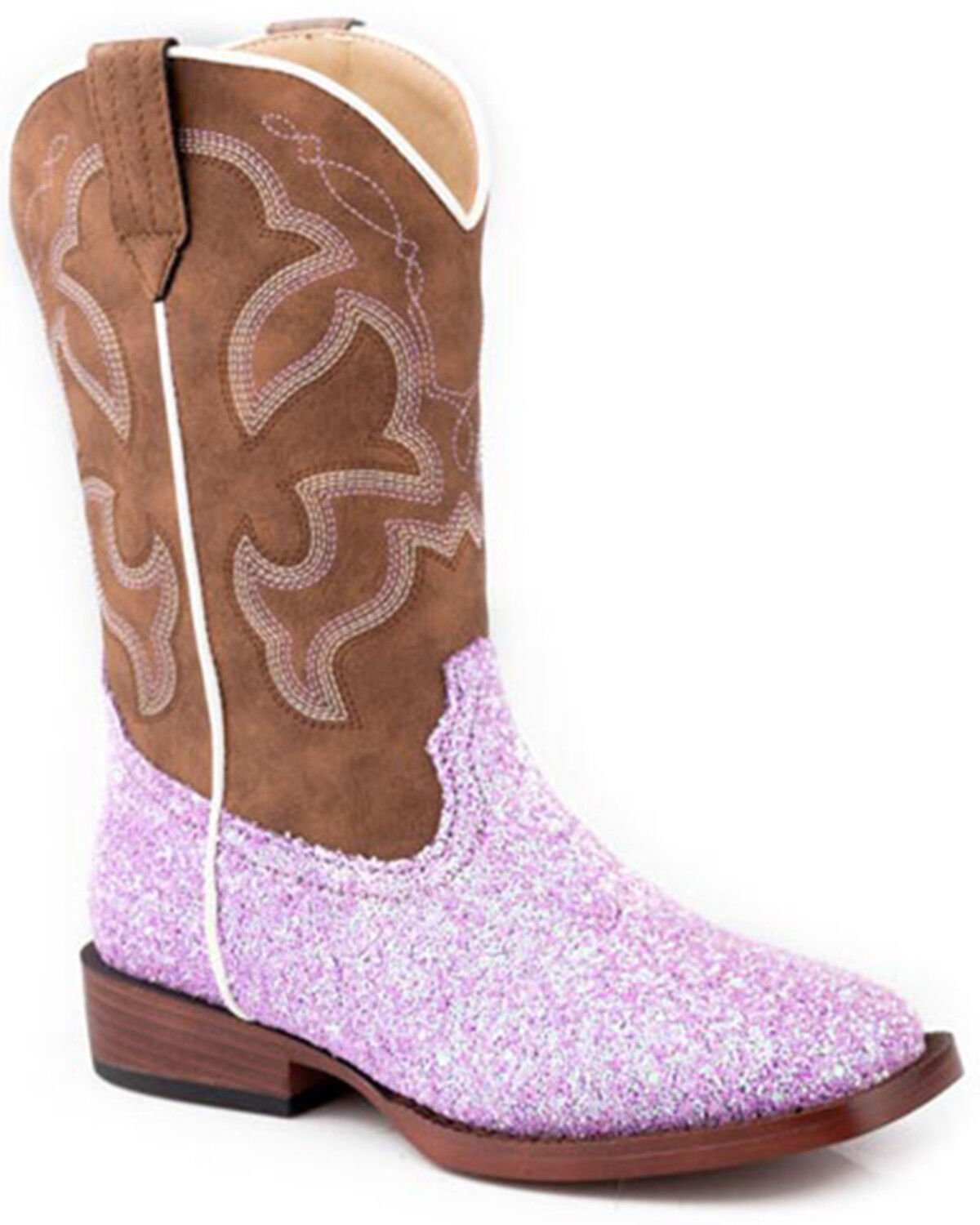Roper Little Girls' Glitter Blast Western Boots - Broad Square Toe