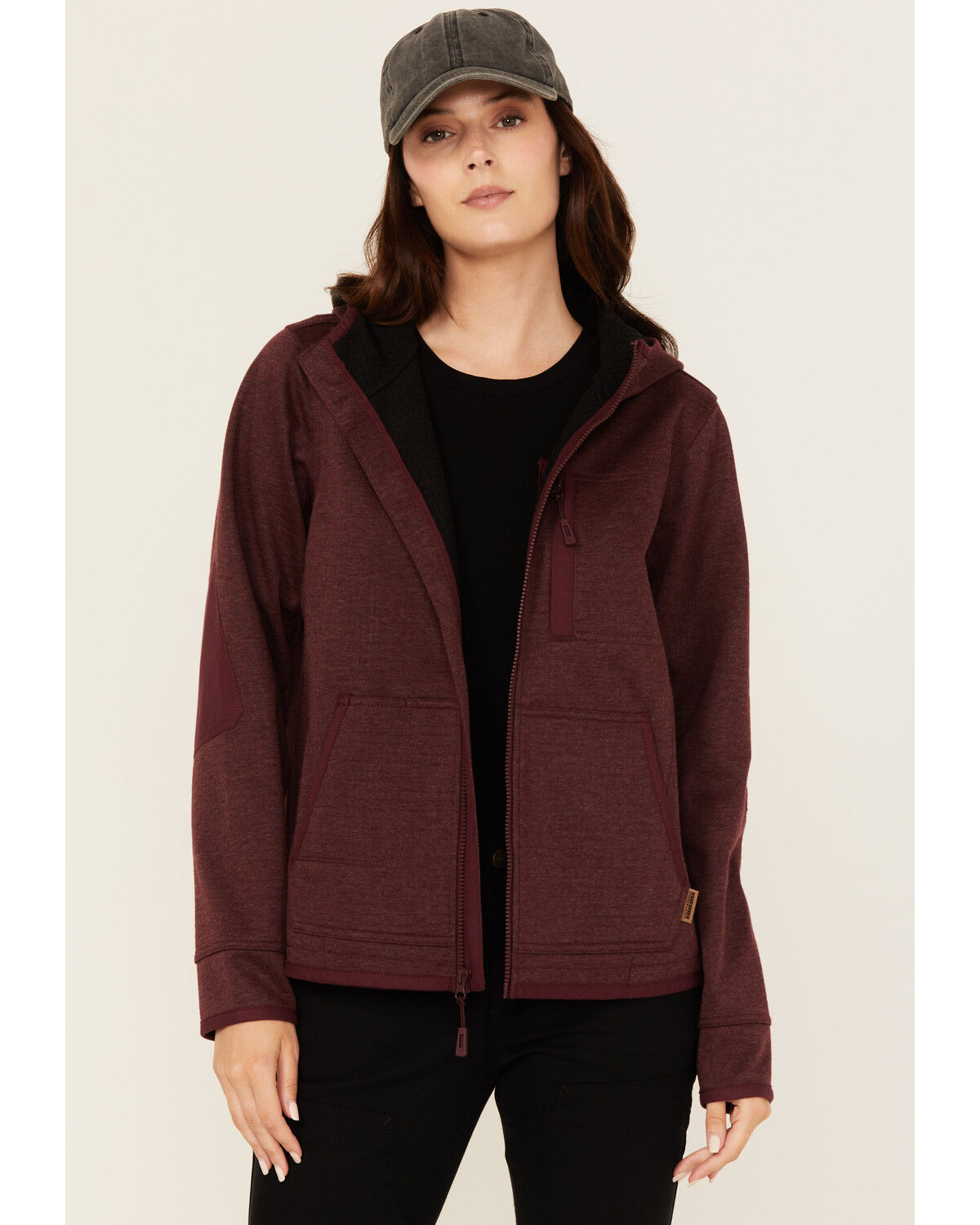 Lucky Brand Workwear Women's Bonded Fleece Zip-Up Hooded Jacket