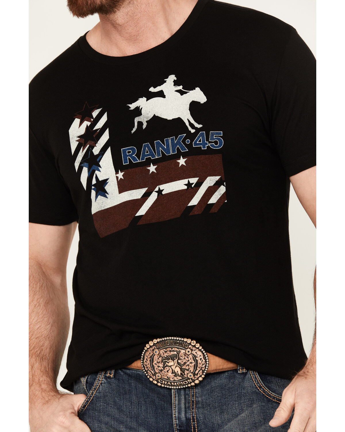 RANK 45® Men's Alban Western Horse Short Sleeve Graphic T-Shirt