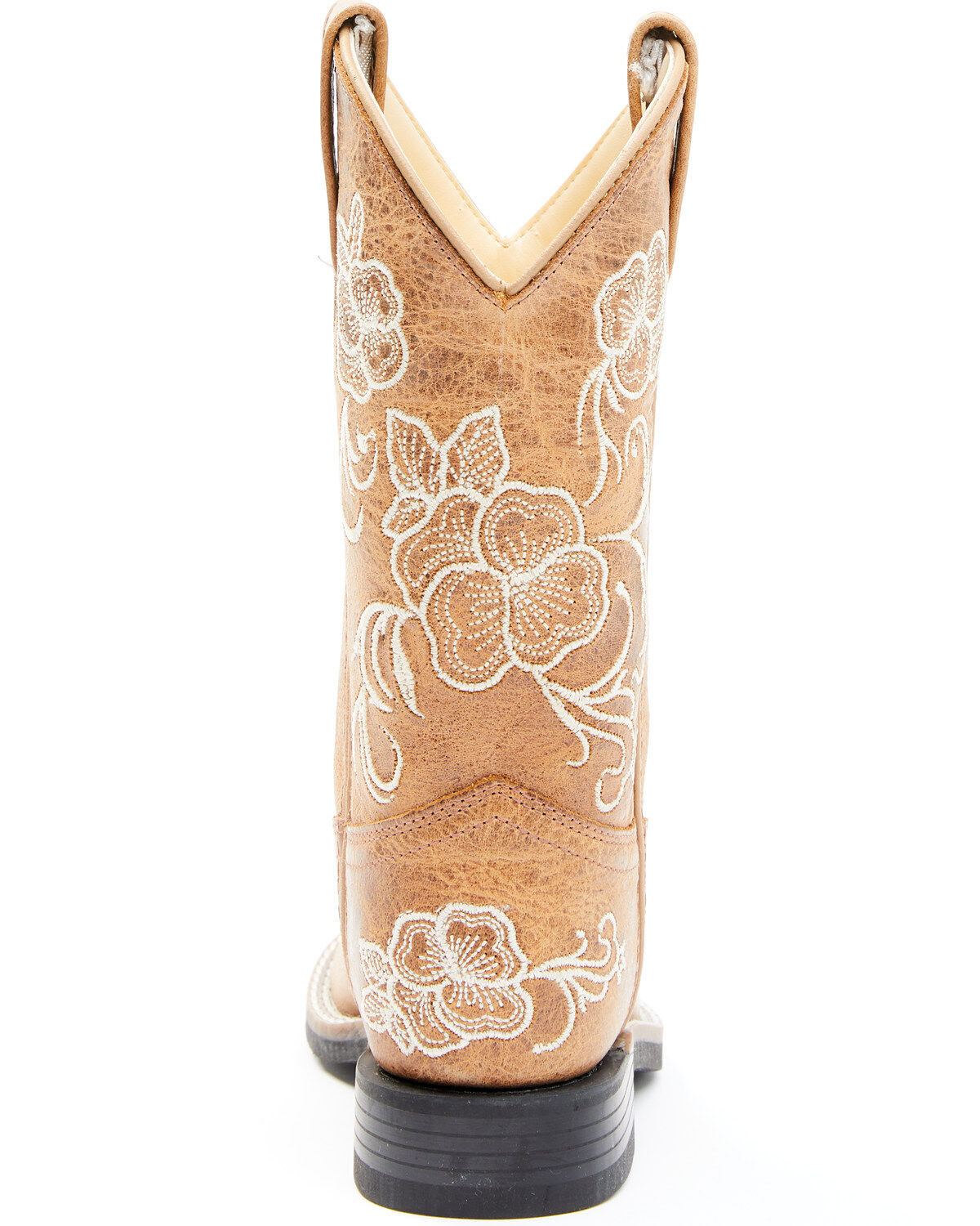 Shyanne Girls' Little Lasy Floral Embroidered Western Boots - Broad Square Toe