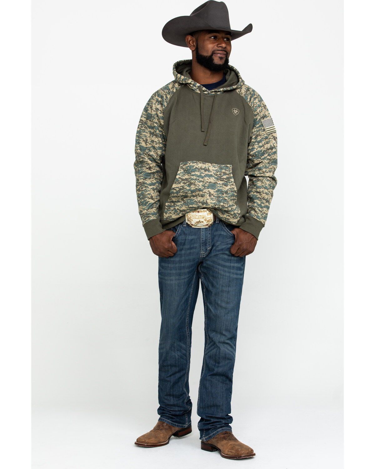 Ariat Men's Camo Patriot Hooded Sweatshirt