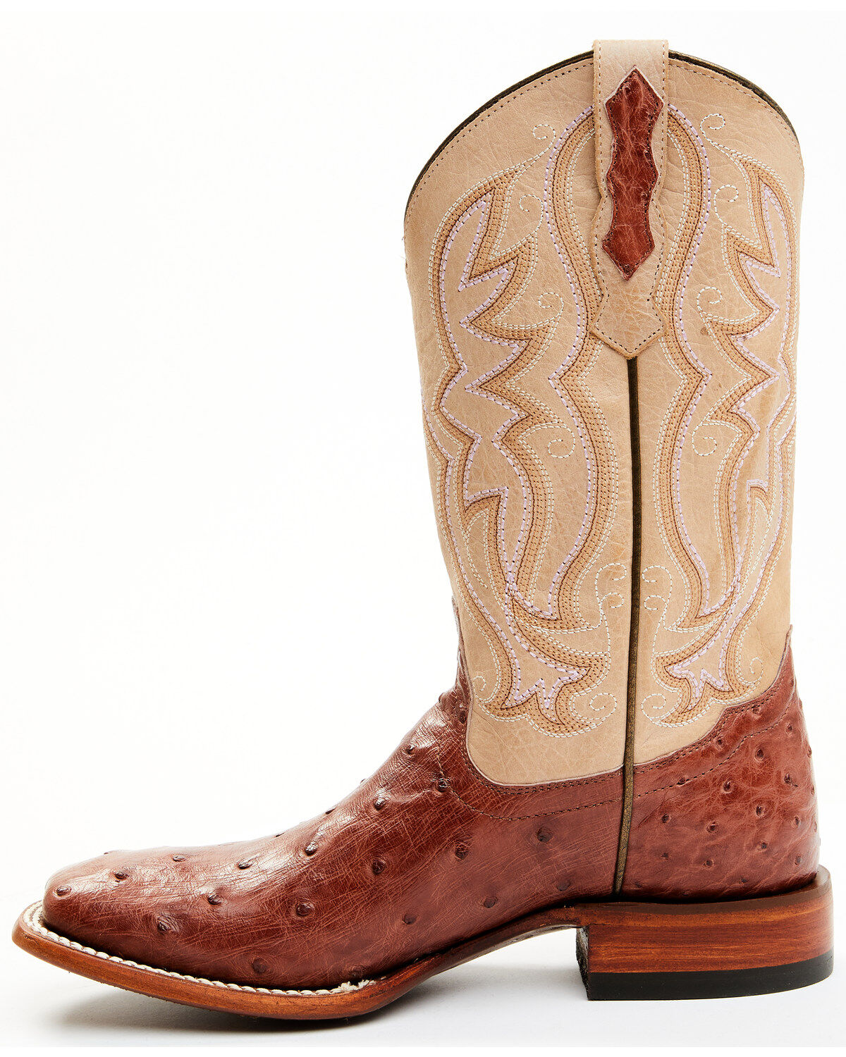 Shyanne Women's Olivia Exotic Ostrich Quill Western Boots - Broad Square Toe