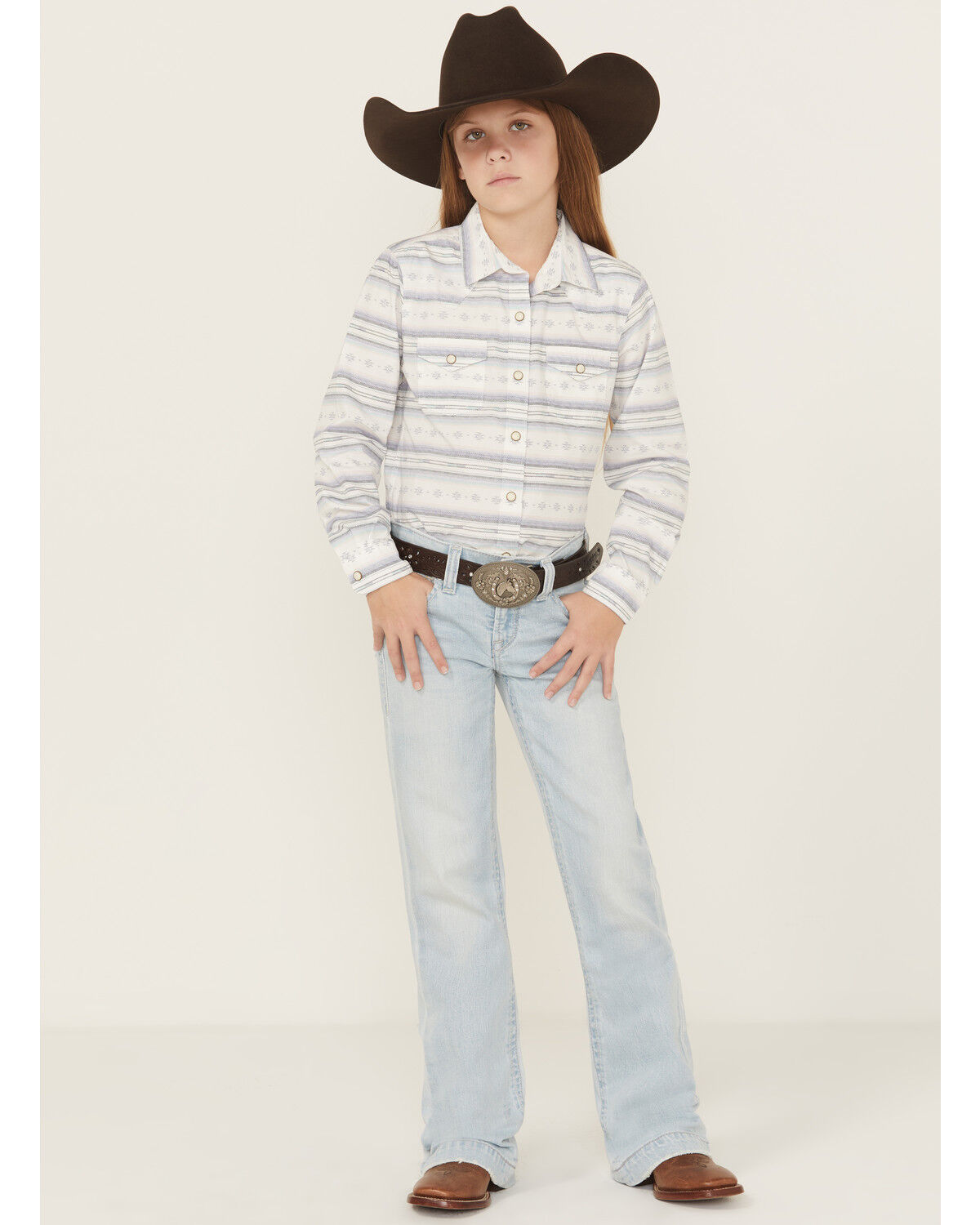 Ariat Girls' R.E.A.L. Light Wash Trouser Stretch Denim Jeans