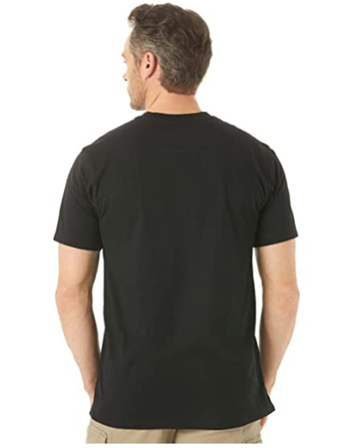 Wrangler Riggs Men's Solid Black Performance Short Sleeve Pocket Work T-Shirt