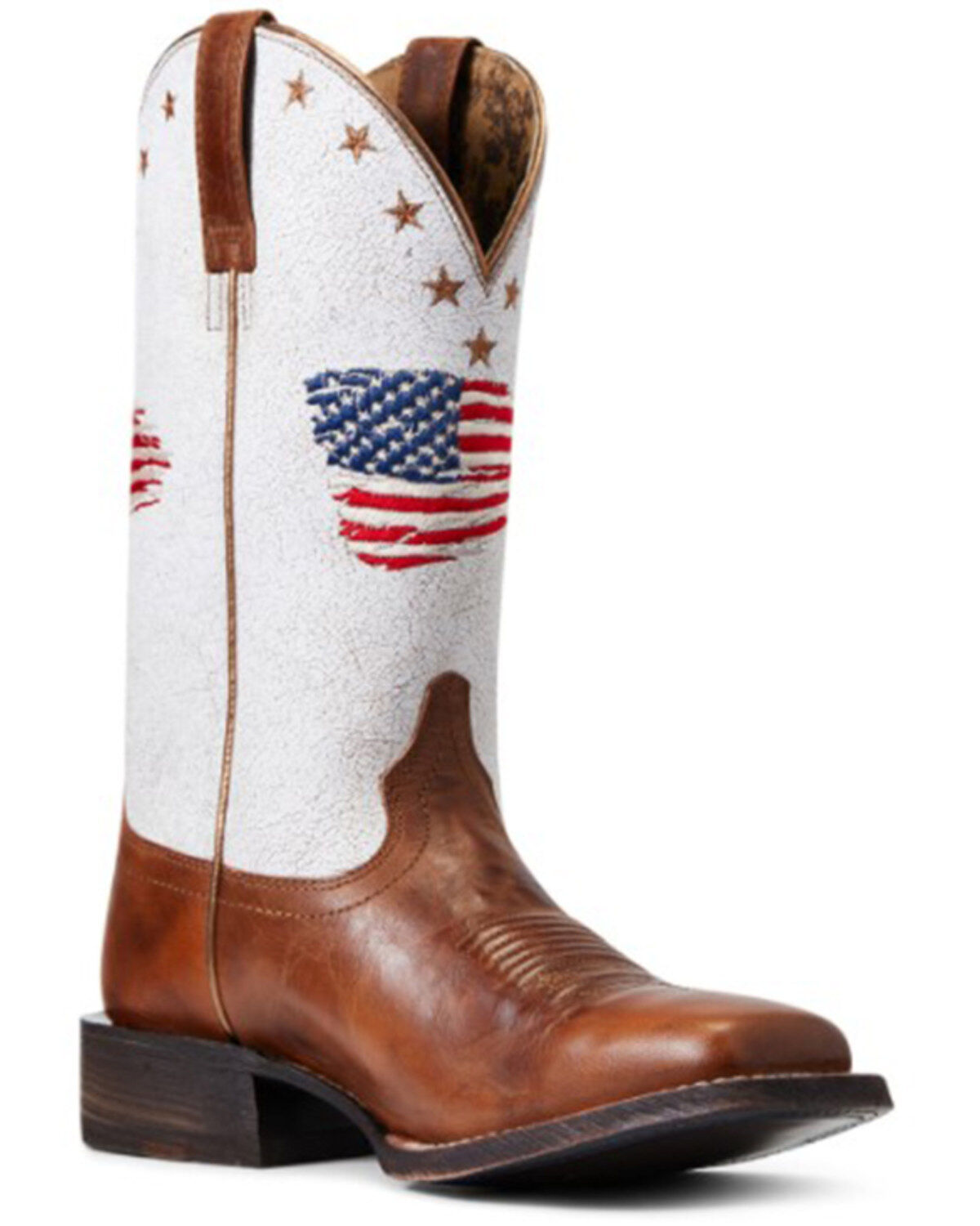 Ariat Women’s Patriot Crackled American Flag Western Performance Boots �?Broad Square Toe