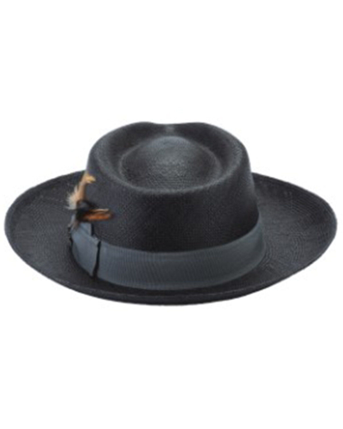 Bullhide Black Stamford Panana Feather Hat