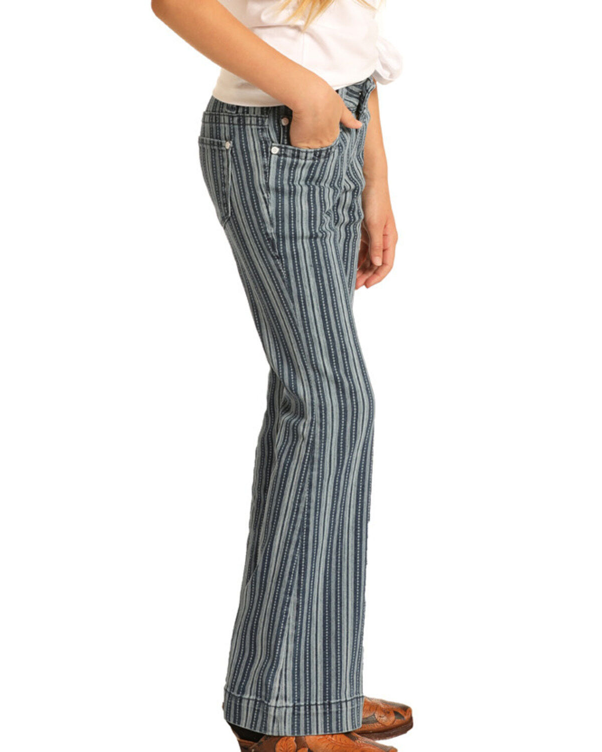 Rock & Roll Denim Girls' Striped Trousers