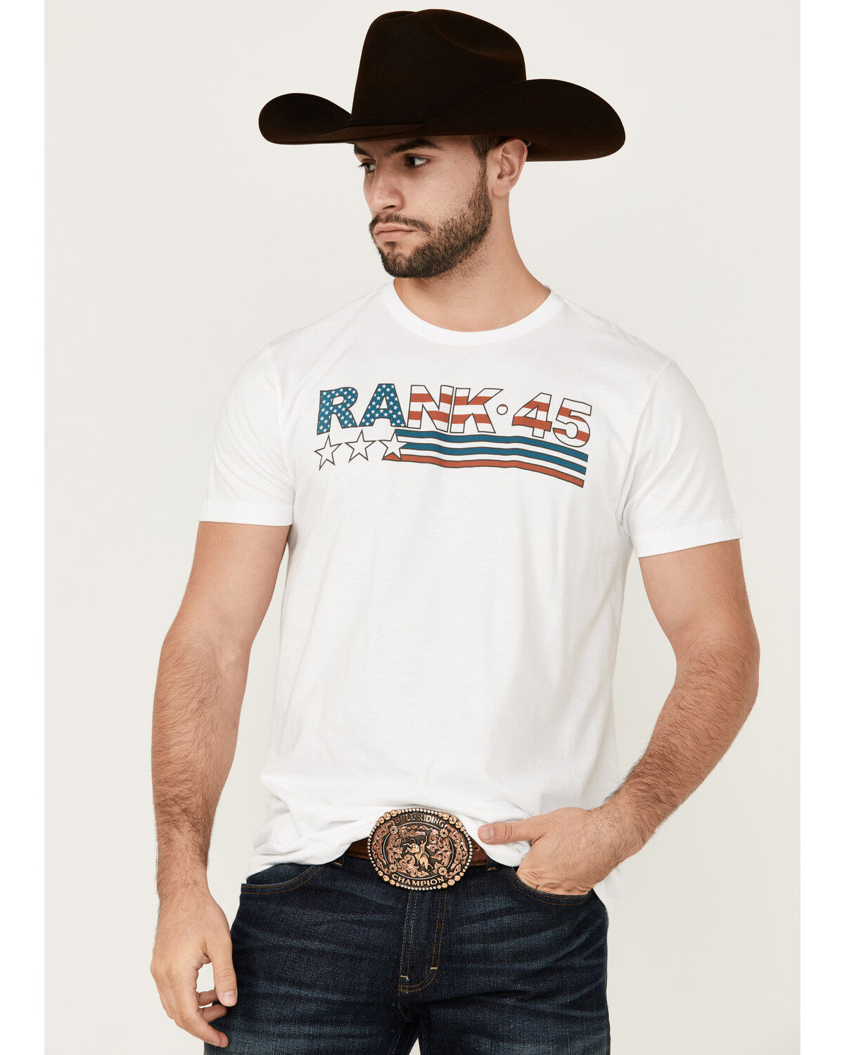 RANK 45® Men's Americana Logo Short Sleeve Graphic T-Shirt