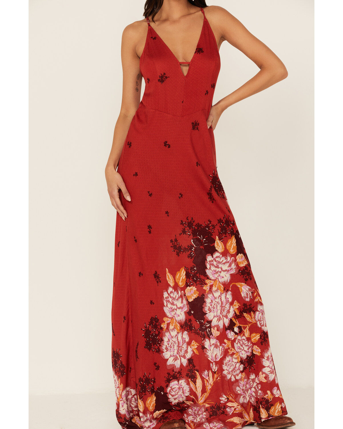 Free People Women's Get To You Floral Print Maxi Dress