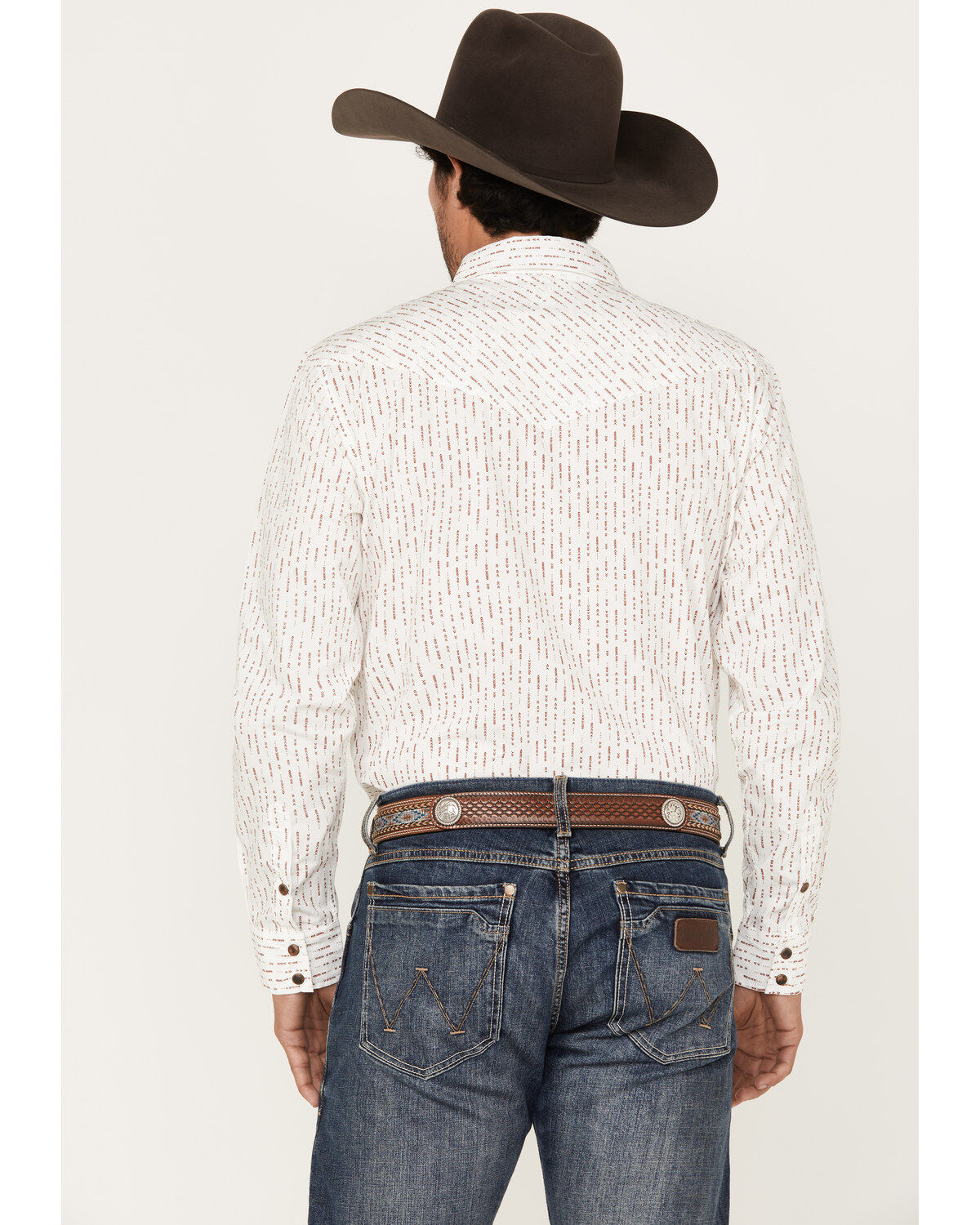 Gibson Men's Grapevine Arrow Geo Print Long Sleeve Snap Western Shirt