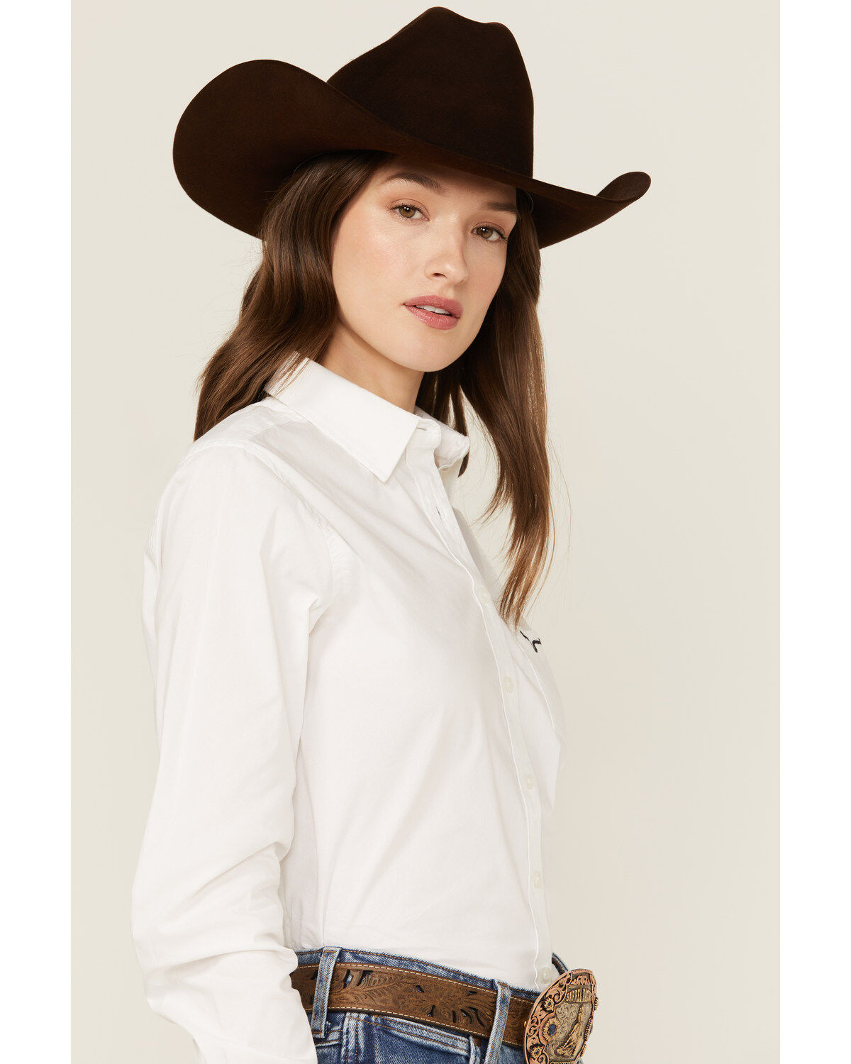 Kimes Ranch Women's Logo Long Sleeve Button-Down Western Shirt