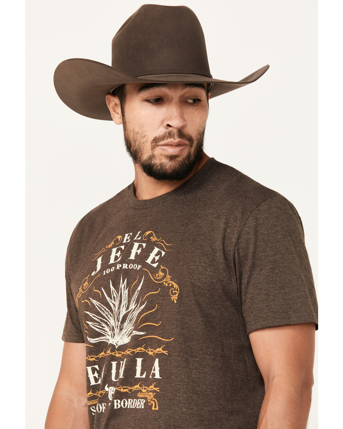 Cowboy Hardware Men's El Jefe Tequila Short Sleeve Graphic T-Shirt