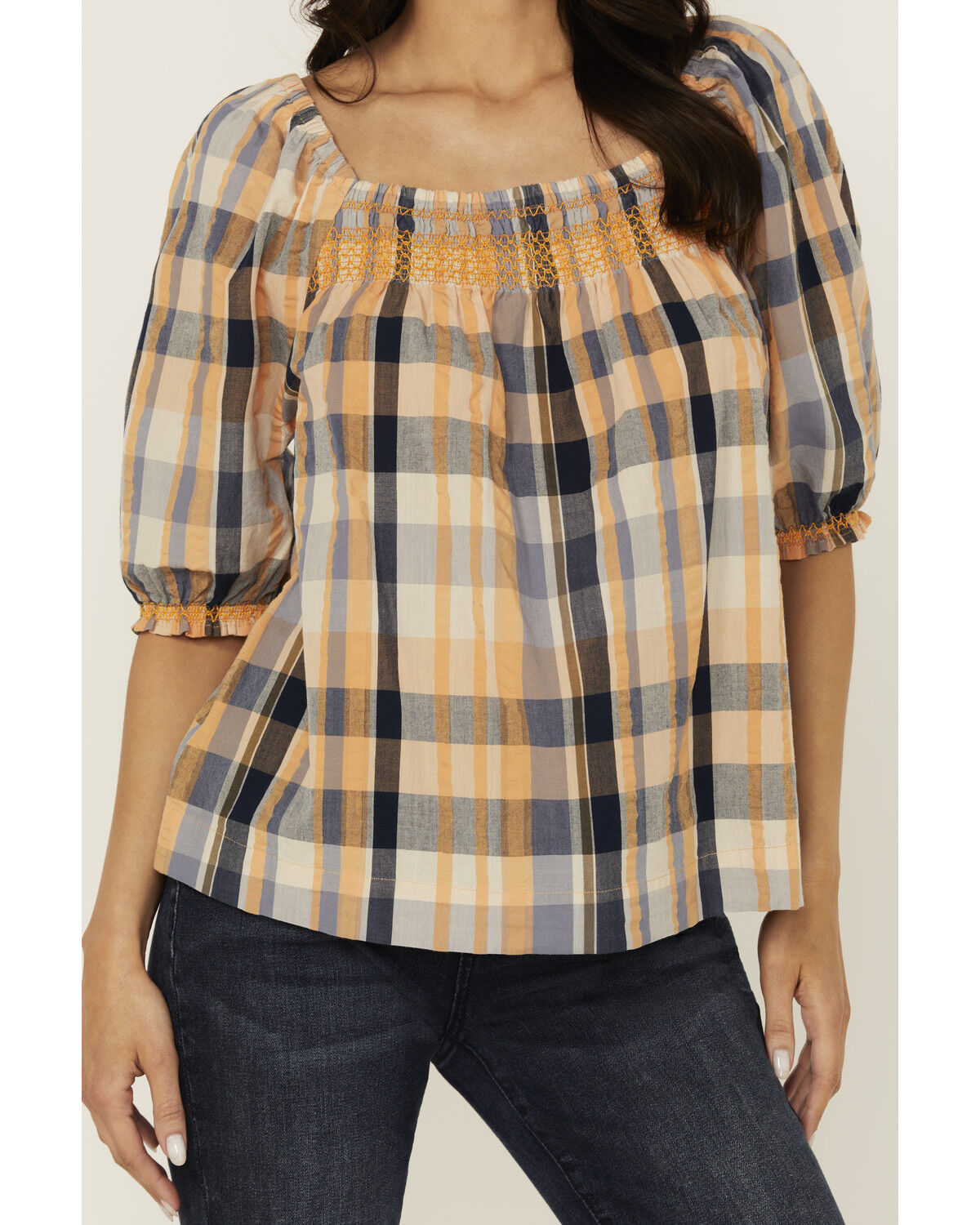Cleo + Wolf Women's Bowie Plaid Print Short Sleeve Shirt