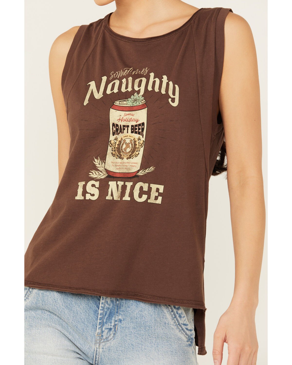 Cleo + Wolf Women's Naughty Is Nice Graphic Tank