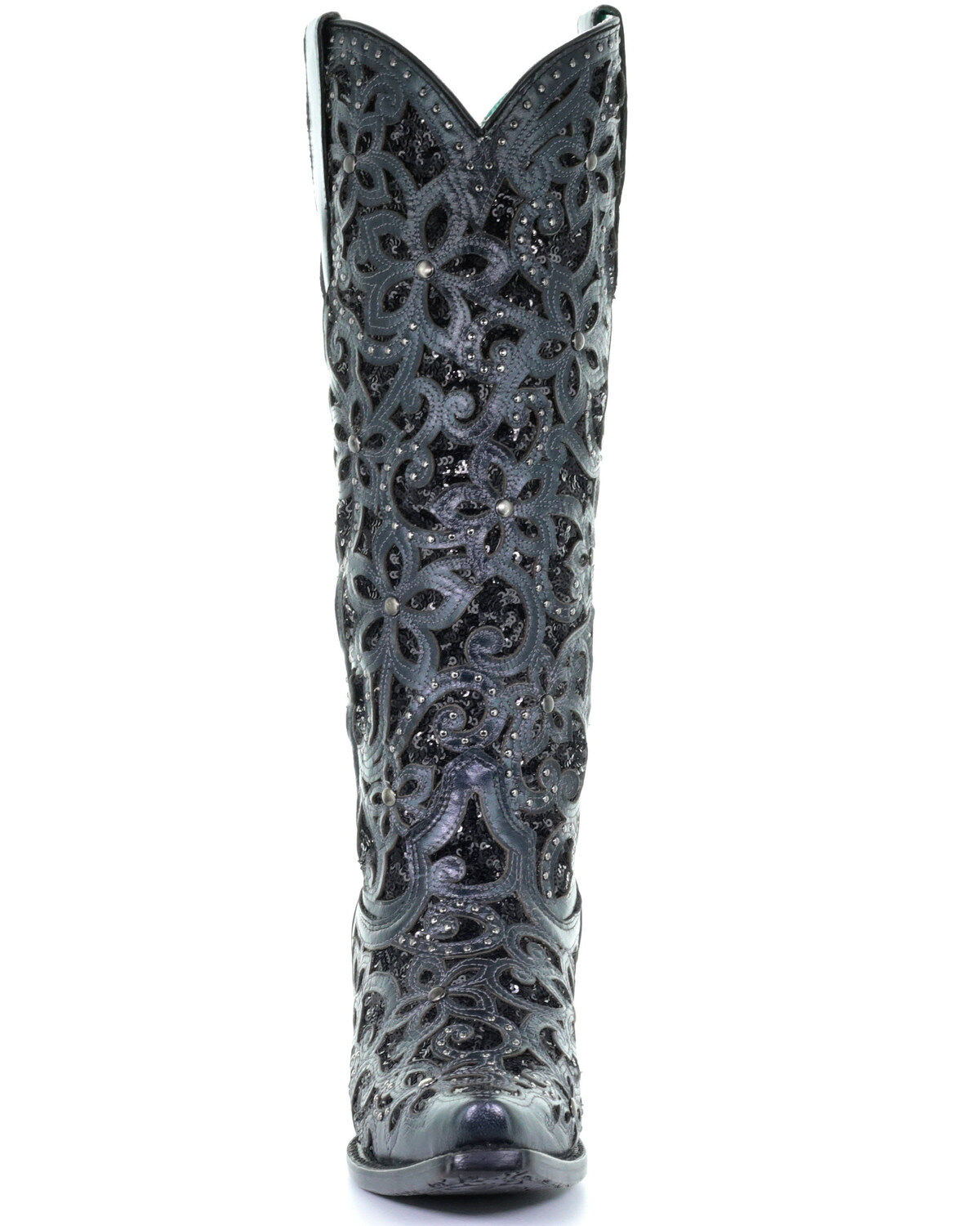 Corral Women's Floral Inlay Western Boots - Snip Toe