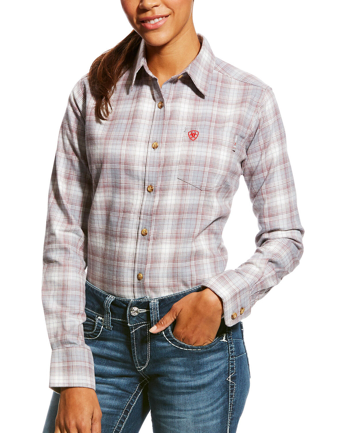 Ariat Women's FR Jolene Long Sleeve Button Down Work Shirt