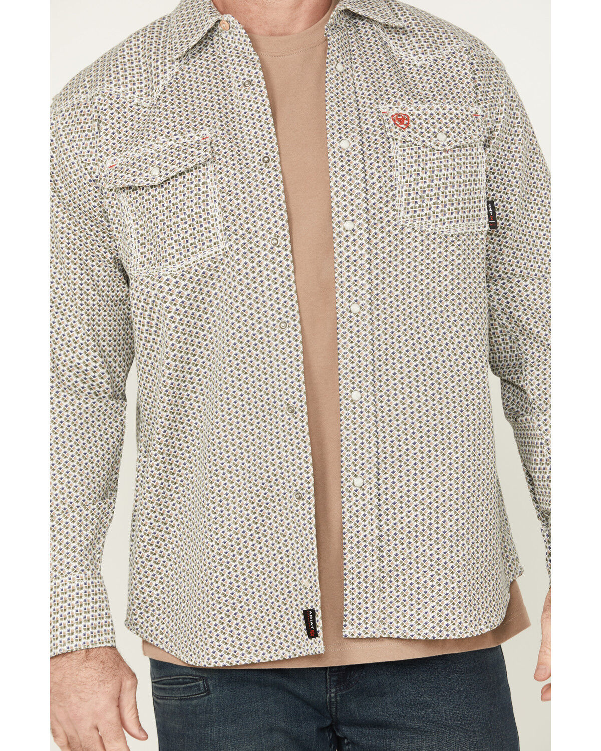 Ariat Men's Rebar FR Venice Printed Long Sleeve Snap Work Shirt