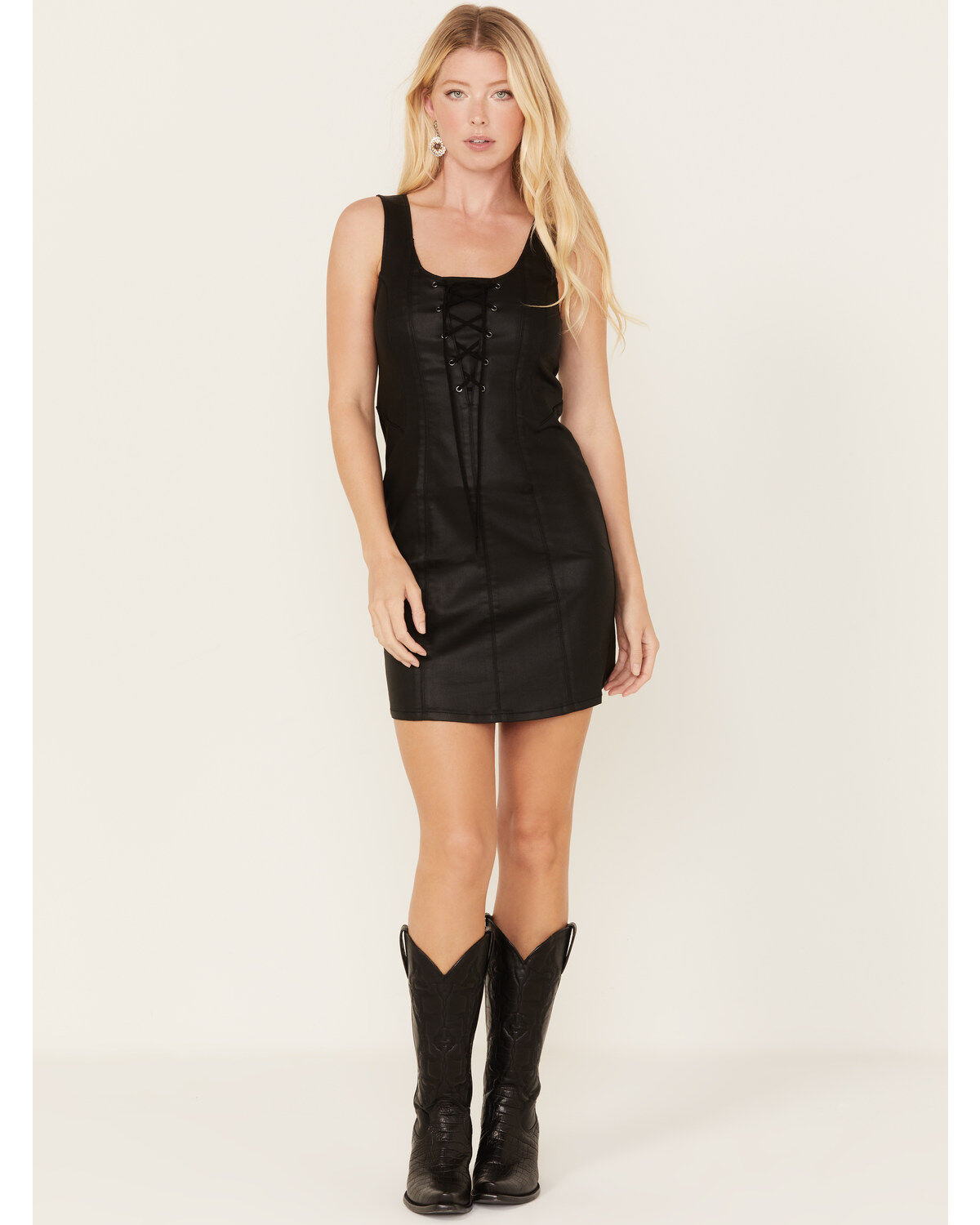 Idyllwind Women's Bosley Coated Lace-Up Mini Dress